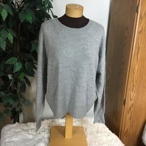 Vylette Bauble stitch heather gray sweater jrs. XXL NWT